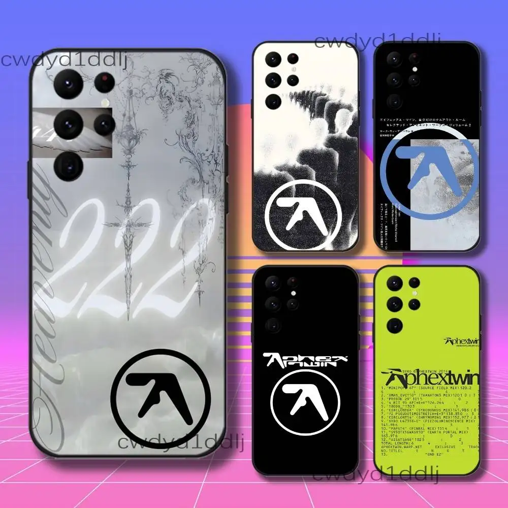 

A-Aphex Twin Syro LOGO Phone Case For Samsung S10,S21,FE,S21 ,S26,S25,S24,S23,Ultra,S9,S22,Plus Black Shockproof Silicone Sof