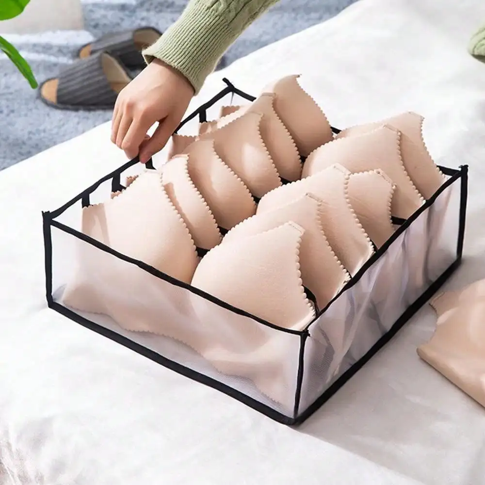 1PC  House Storage Box Nylon Mesh Baby Hive Drawers Organizer for Room Underwear Bra Socks Clothes Wardrobes Bedroom Cabinet