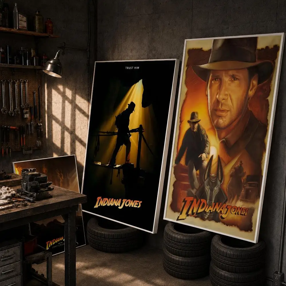 Movie I-Indiana Jones Poster HD Wall Art Home Decor Waterproof Print Bedroom Garage Party Gift