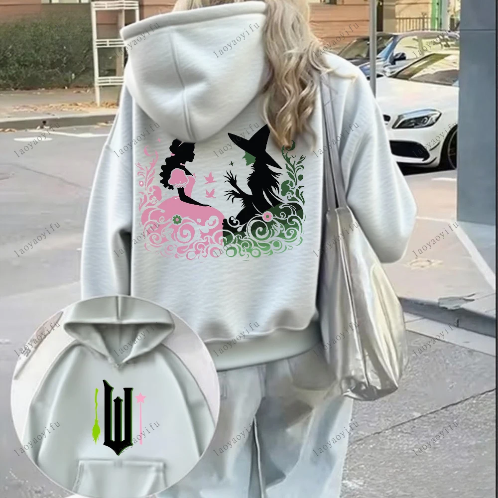 2025 الشريرة للطيعة هوديس الشريرة الفيلم الموسيقي مروحة هدية عيد الحب هودي موضة النساء الرجال الجمالية بلوفر شتوي الملابس #3