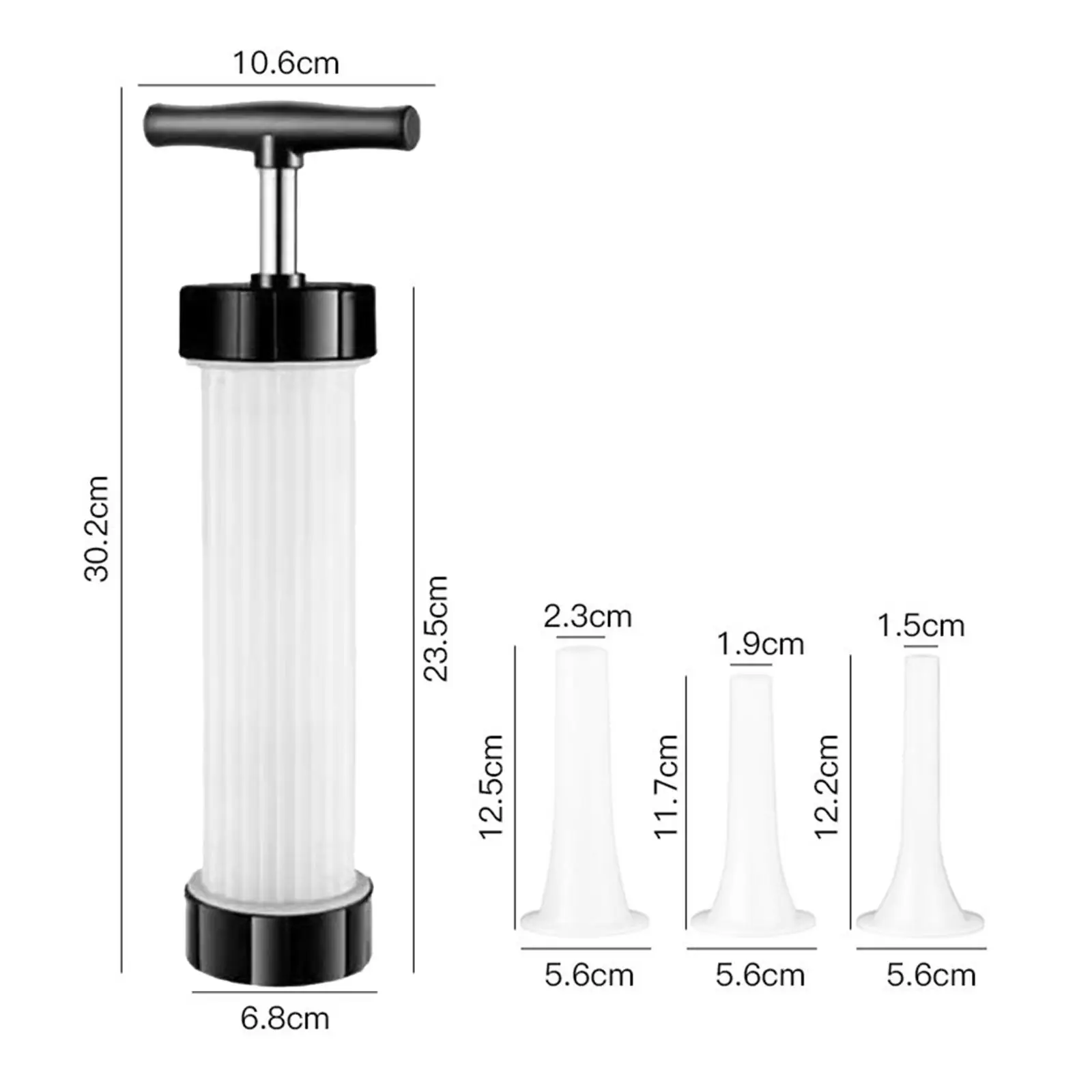 DIY Sausage Stuffer Filler Kit for Family Cooking with 3 Interchangeable Funnel Tubes Manual Meat Grinder Accessory Home Use - view 4