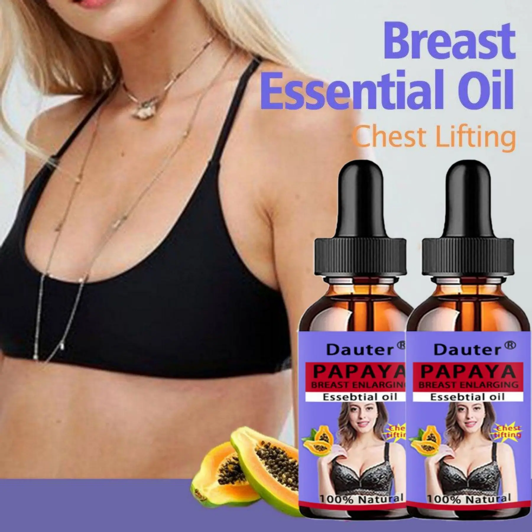 Women\'s quick breast enhancement jumpsuit essential oil increases chest circumference and amplifies chest massage