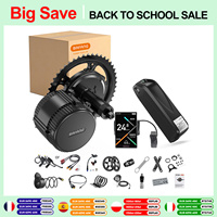 Bafang 250W 350W 500W Motor Kit 36V Mid Drive Electric Bike Conversion Kits BBS01B BBS02B EBike Engine 13Ah 24Ah Bicycle Battery