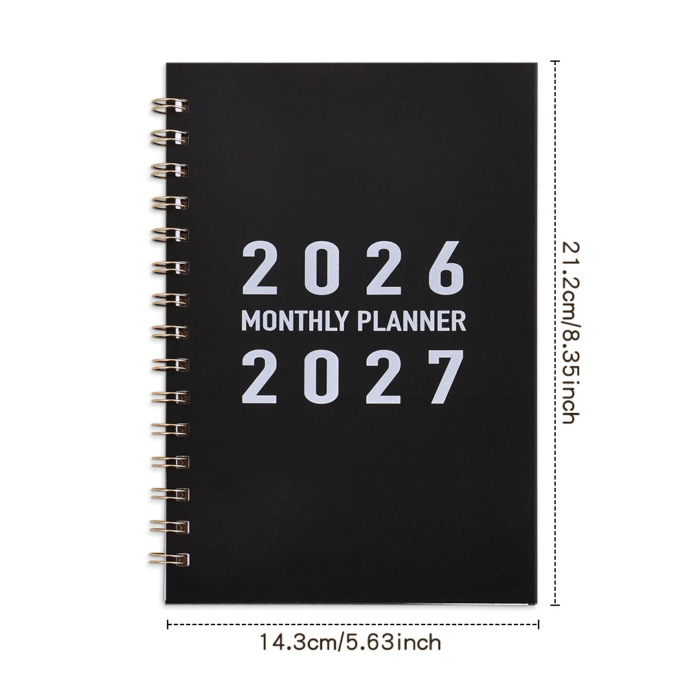 Schüler-Monatsplaner 2026–2027, PVC-Abdeckung für die Schule, 24-Monats-Kalender für Prüfungsplanung, Hausaufgaben, tägliches Zeitmanagement – Detail 9