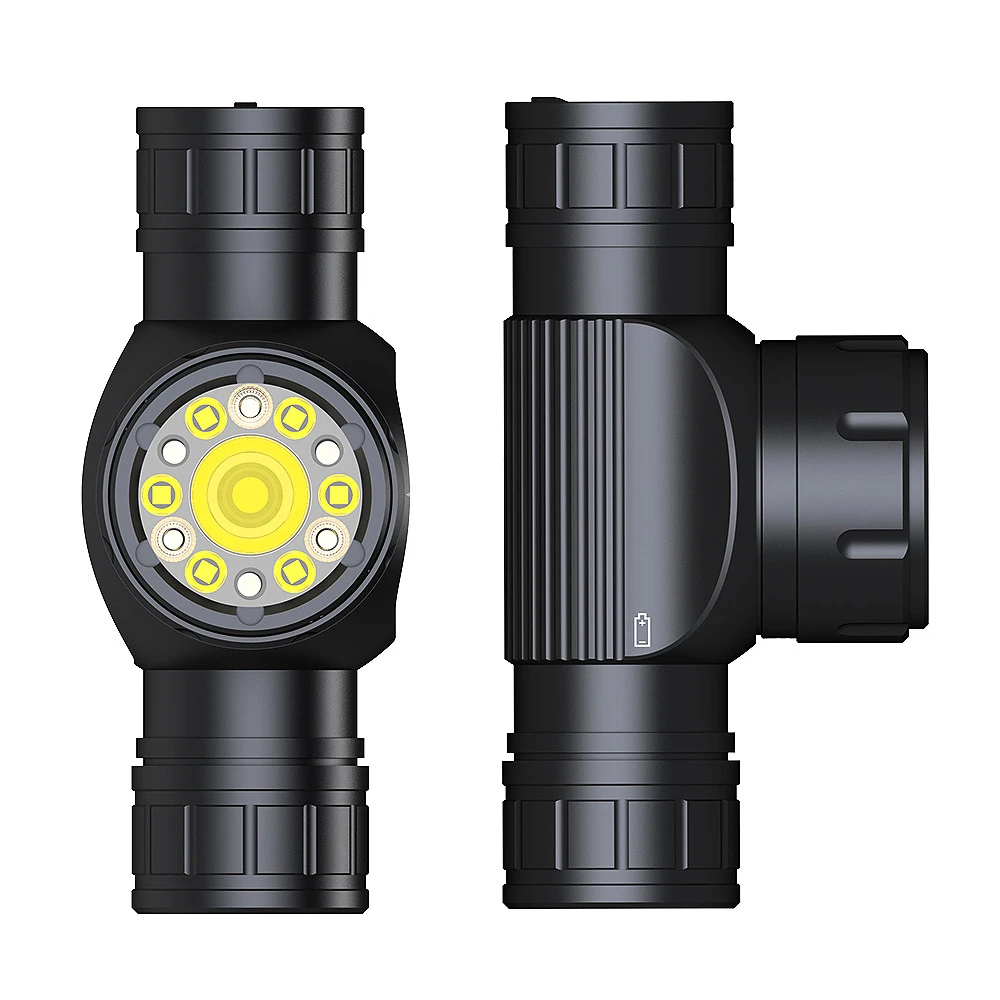 HS21 2000lm EDC Headlamp 18650 USB C Rechargeable Flashlight SFT40 Powerful Headlight With Infrared Switch