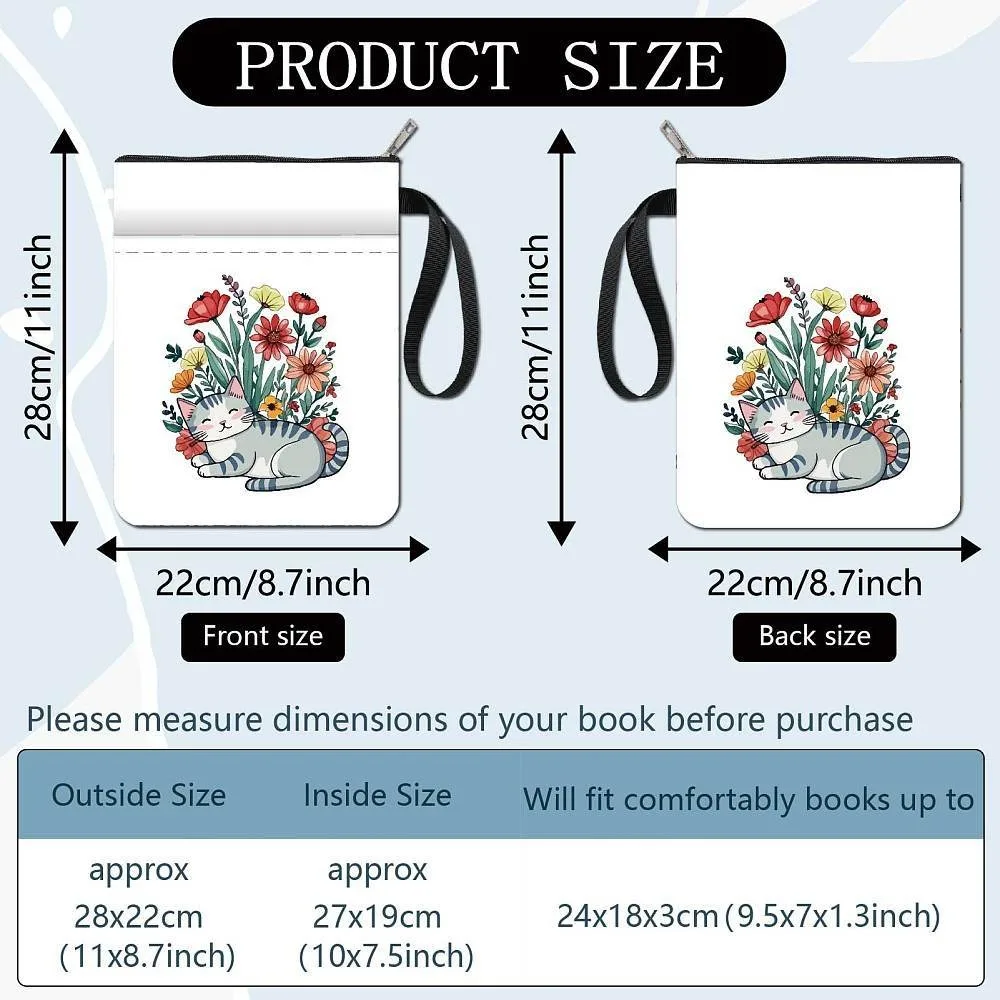 Cloth Book Cover Notebook Wraps Rectangle Cat Shape 280x220mm