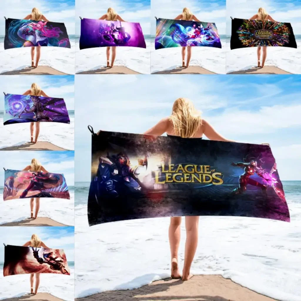 Legends Microfiber Bath Towel beach towel female silk printed long skirt wrapped bikini covered sunscreen blanket