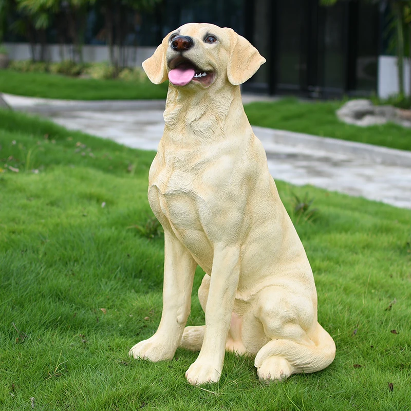 Floor Decorations Simulated Labrador Retriever Ornament Sculpture Animal Pet Dog Model Courtyard Garden Home Living Room Statue