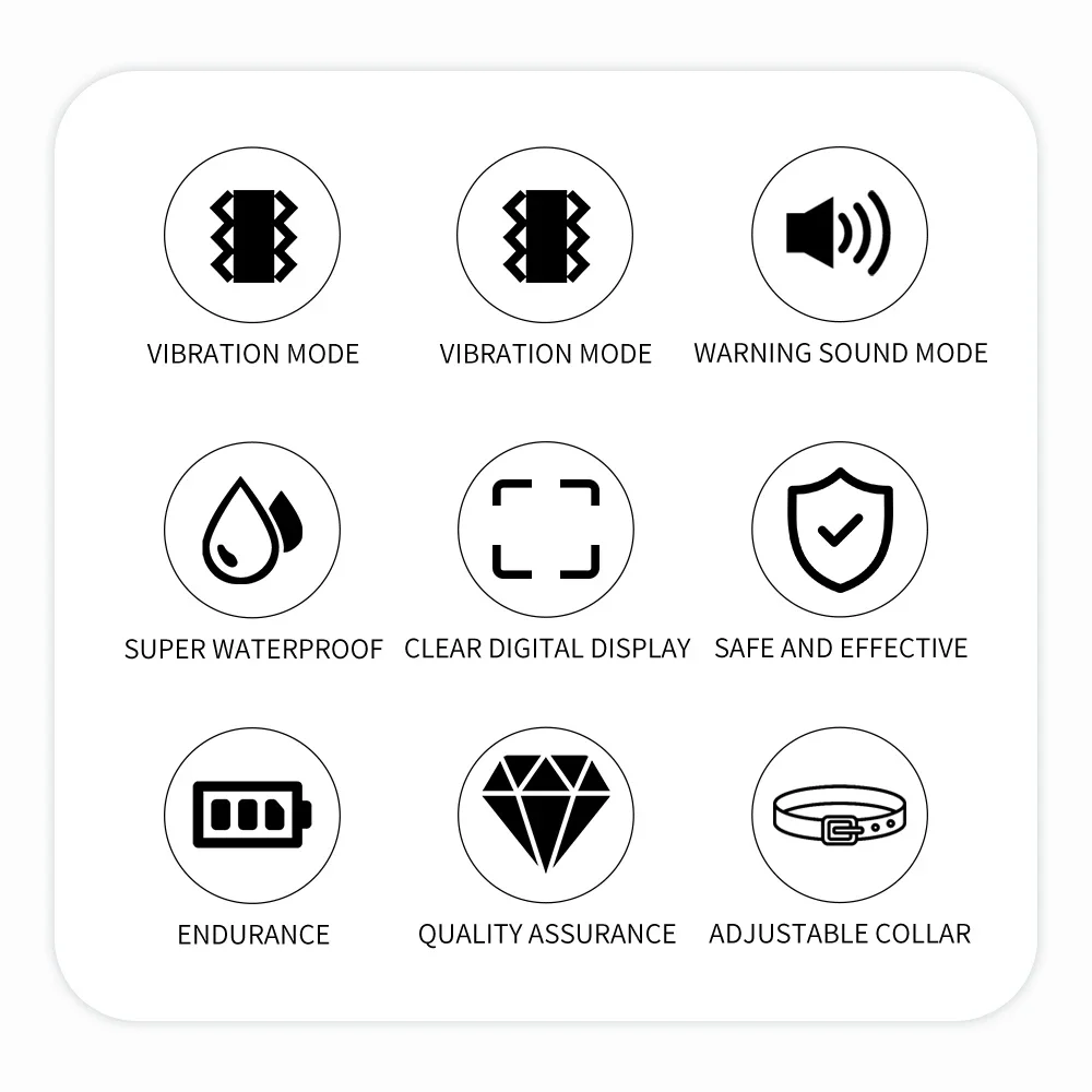 Smart Automatic Anti Barking Dog Collar HD Digital Display Dual Vibration  Rechargeable Bark Stopper Stop Barking Collar Leash