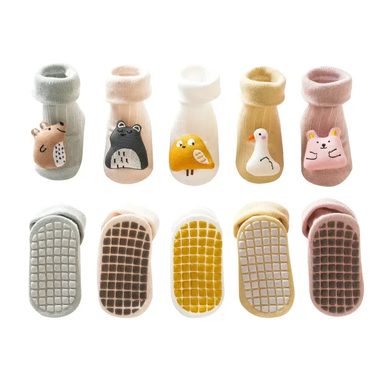 New Baby Non-slip Anti Skid Floor Footwear Girl Boy Cute Socks Newborn Children Babe Walke Kid Floor Footwear Wearing Booties