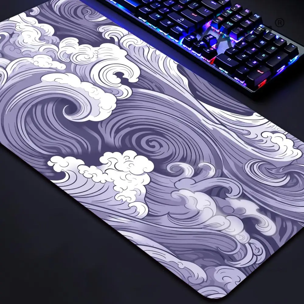 Large Mousepad Gamer Mousepads Keyboard Mat Purple Clouds Deskpads Nonslip Rubber Pc Desk Mats Company 120x60 Mouse Pad For Gift