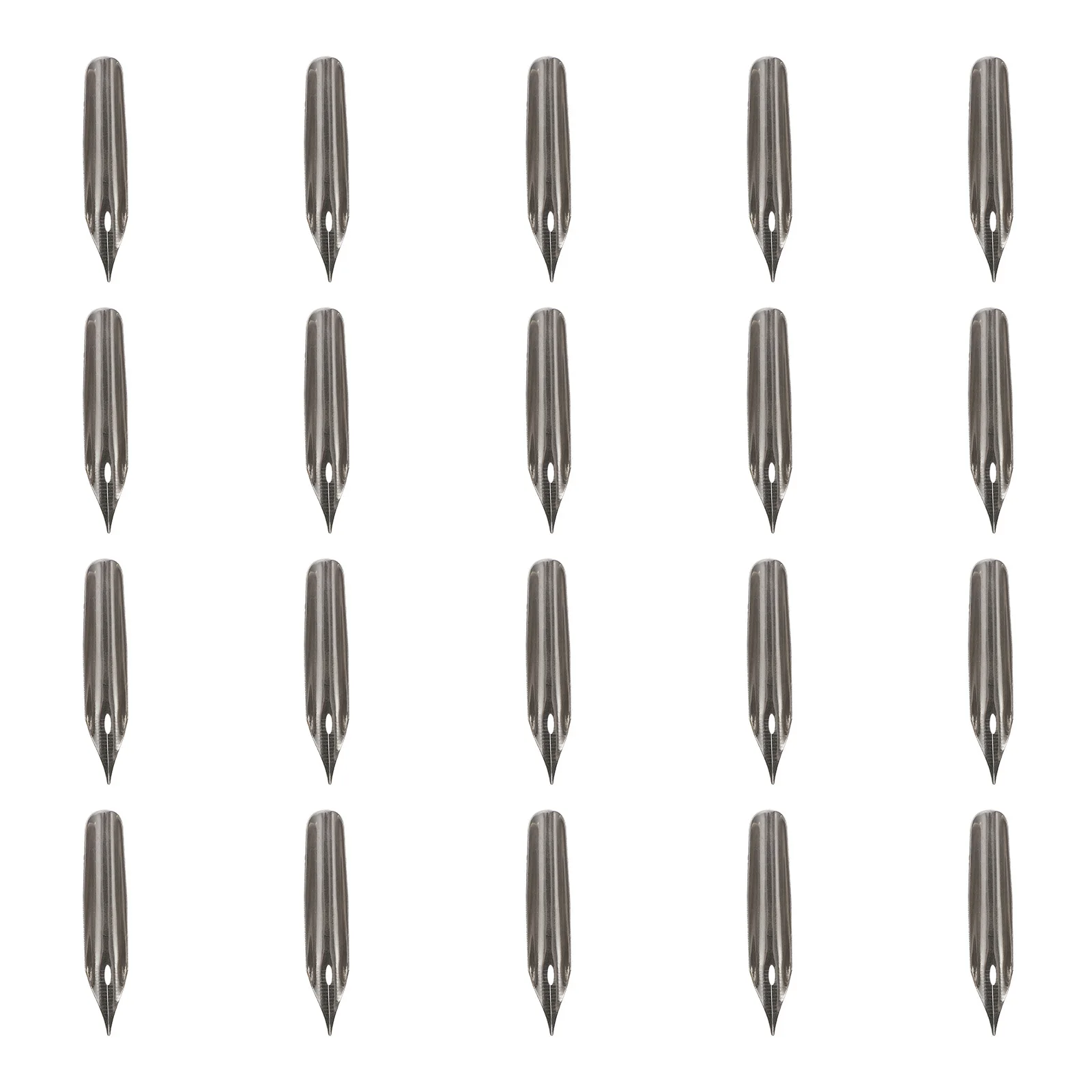 20pcs Fountain Calligraphy Writing Replacement Stainless Steel Nibs Universal Metal Pen Nibs For Lettering Signature Practice