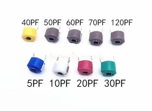 20PCS Adjustable 5P 10P 20P 30P 40P 50P 60P 70P 120P Capacitance Trimmer Variable Capacitor  6mm JML06-1-120P 5/10/20/30/40PF