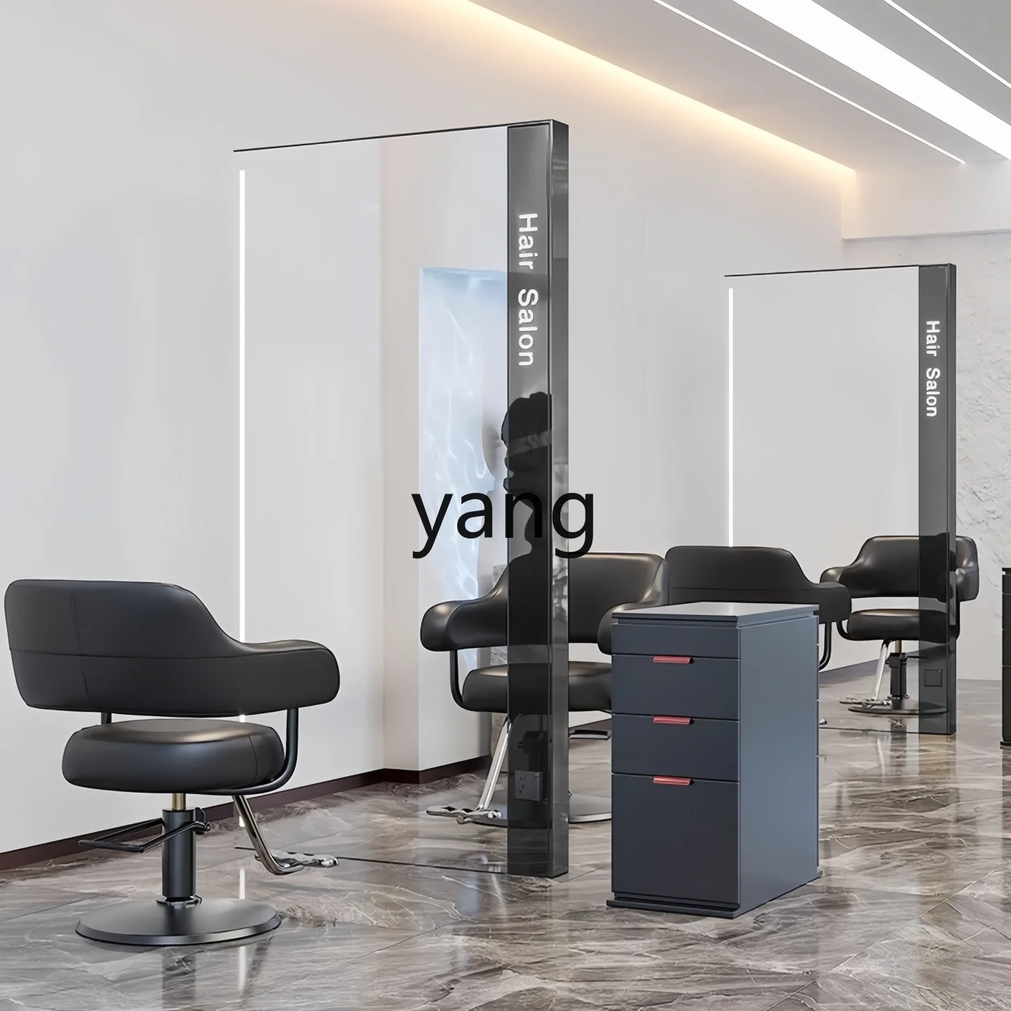 مرآة LTT بحامل لصالونات التجميل الخاصة بأرضية مفردة/مزدوجة الجوانب