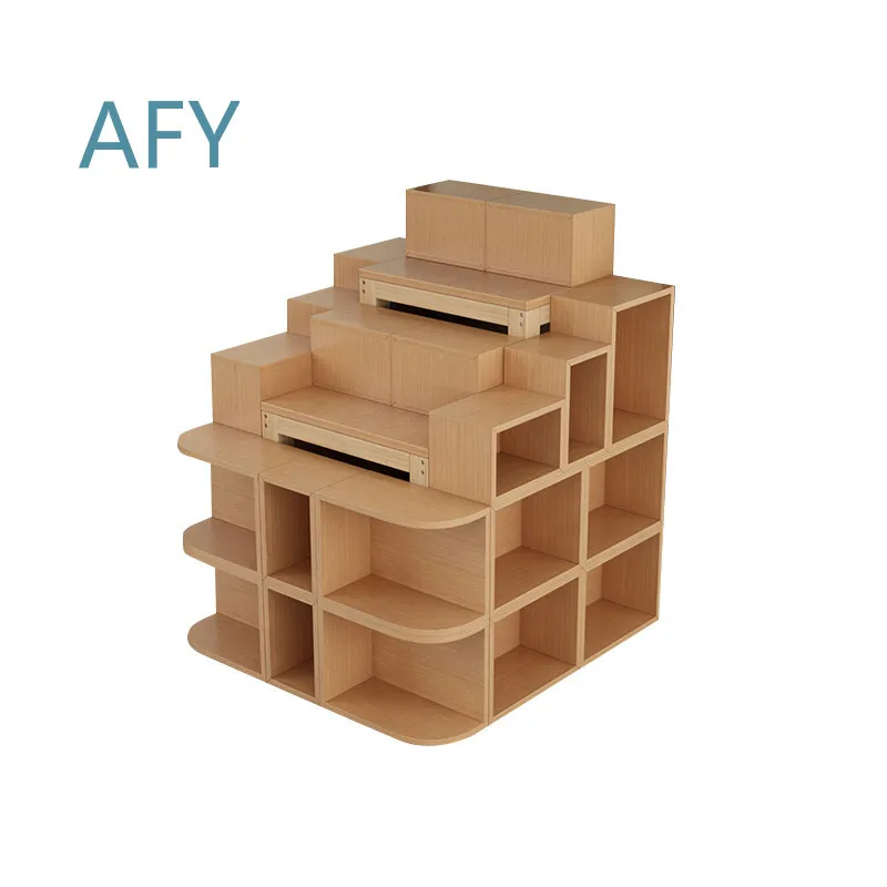 Wooden End Shelf Display Box for Supermarket for Retail Store for Grocery Store for Convenience Store for Bakery for Deli for