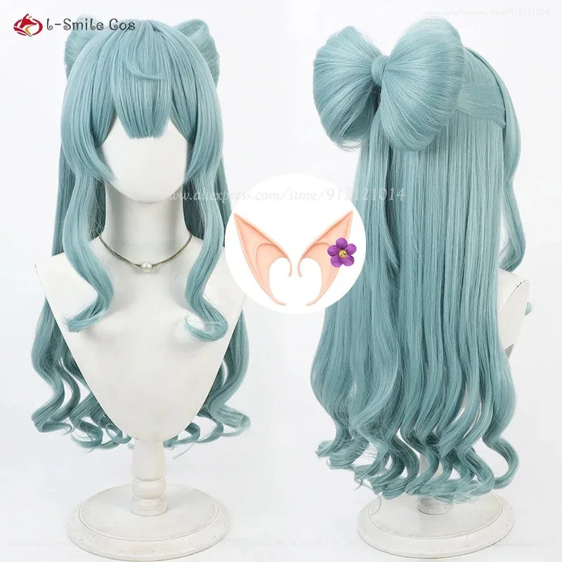 Юмакаки Мизуки Косплей Парик 70 см Длинные Синие Крюли Парики Термостойкие Синтетические Волосы Хэллоуин Рождество Ролевые Игры Комические Парики