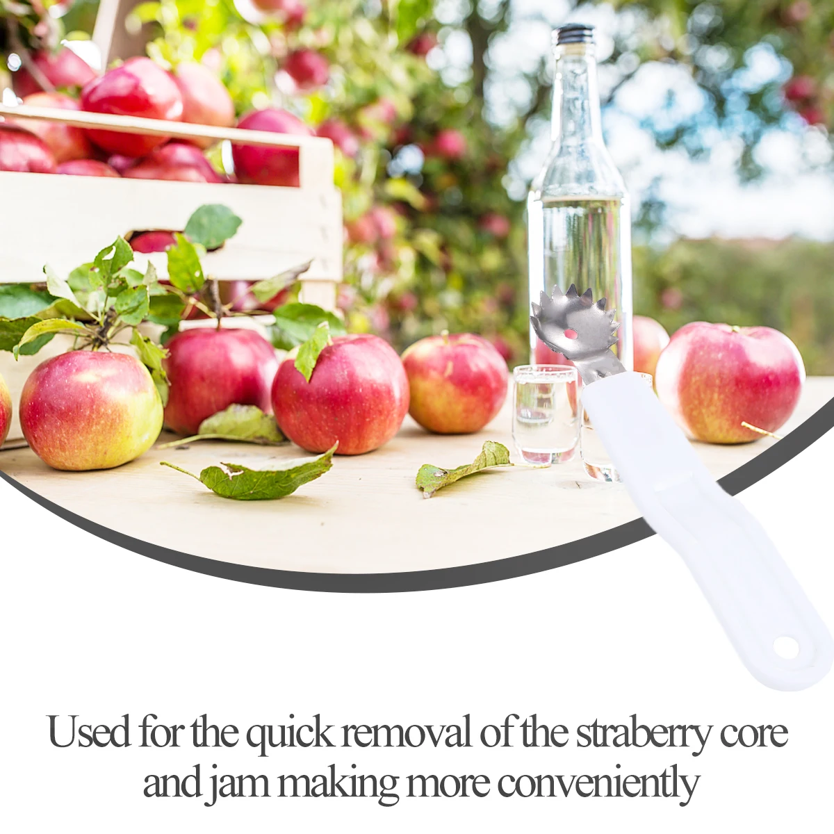 

3pcs Stainless Steel Strawberry Corer Fruit Pitter Kitchen Gadget Space-Saving Easy Clean Simplify Jam Making Process