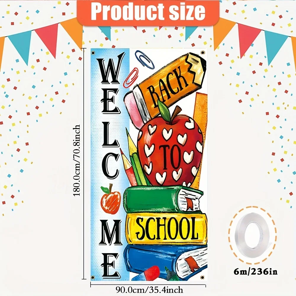 Classroom Door Sign, Porch Hanging Banner For First Day Of School, Birthday Party, Home Mural Decor Universal Holiday