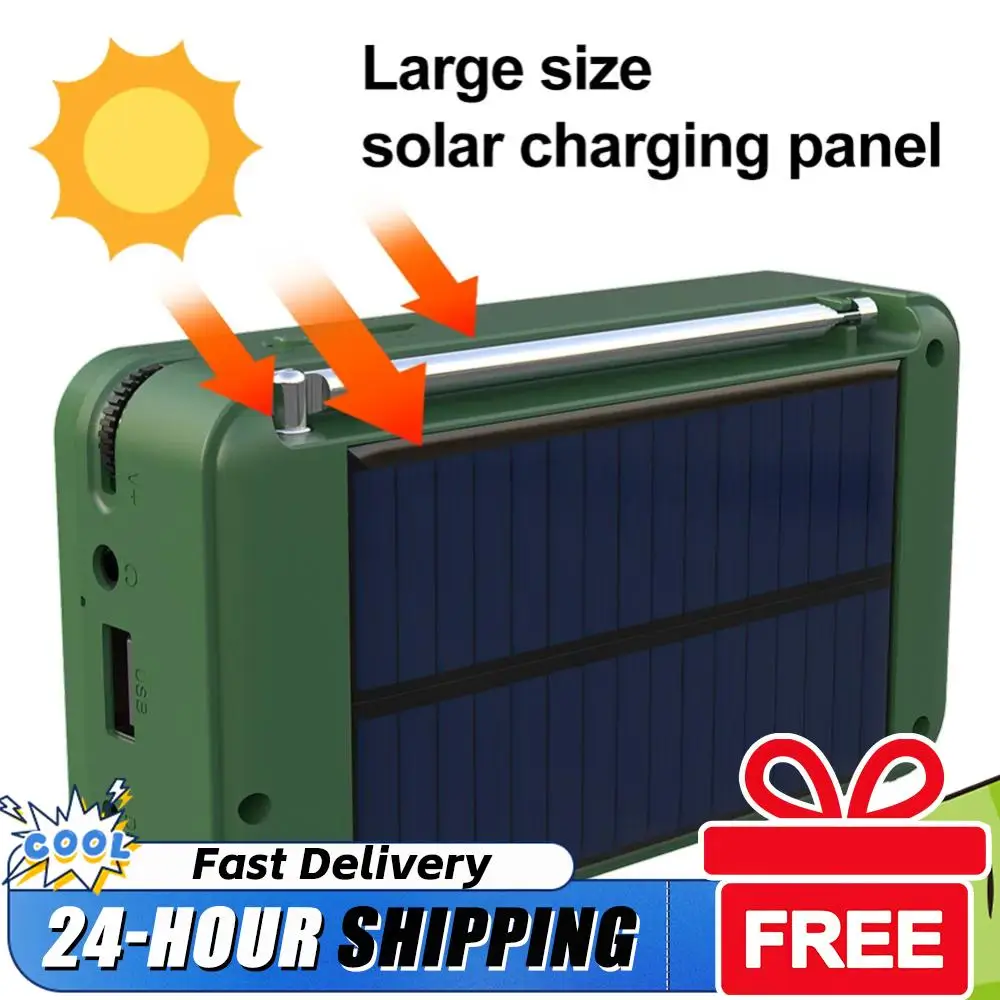 

Портативное цифровое радио DAB+ с поддержкой Bluetooth, на солнечной энергии/перезаряжаемое, поддерживает воспроизведение MP3 с U-дисков и TF-карт, с ЖК-дисплеем