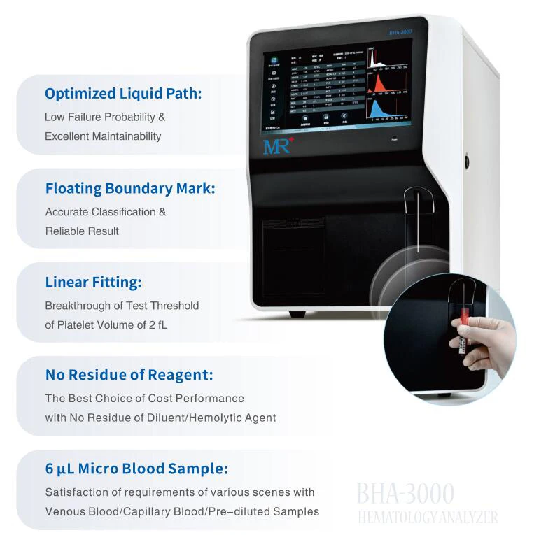 Lab fully automated Blood Cell Counter Hematology Analyzer Blood Analyzer