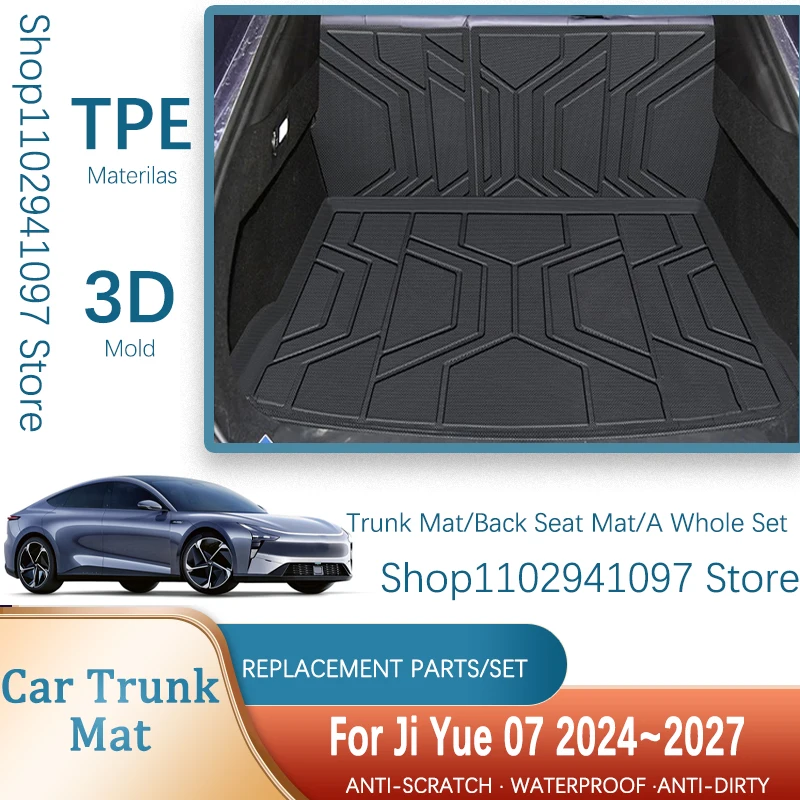 

Car Rear Trunk Mats For Ji Yue 07 Jiyue 07 2024 2025 2026 2027 5seat Waterproof Covers Storage Pads Cargo Liner Auto Accessories