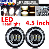2pcs 4.5 inch Motorcycle Led Fog Light DRL Led Fog Angel Eyes 30W Round Waterproof 4 1/2 Auxiliary Passing Lamp for motorcycles