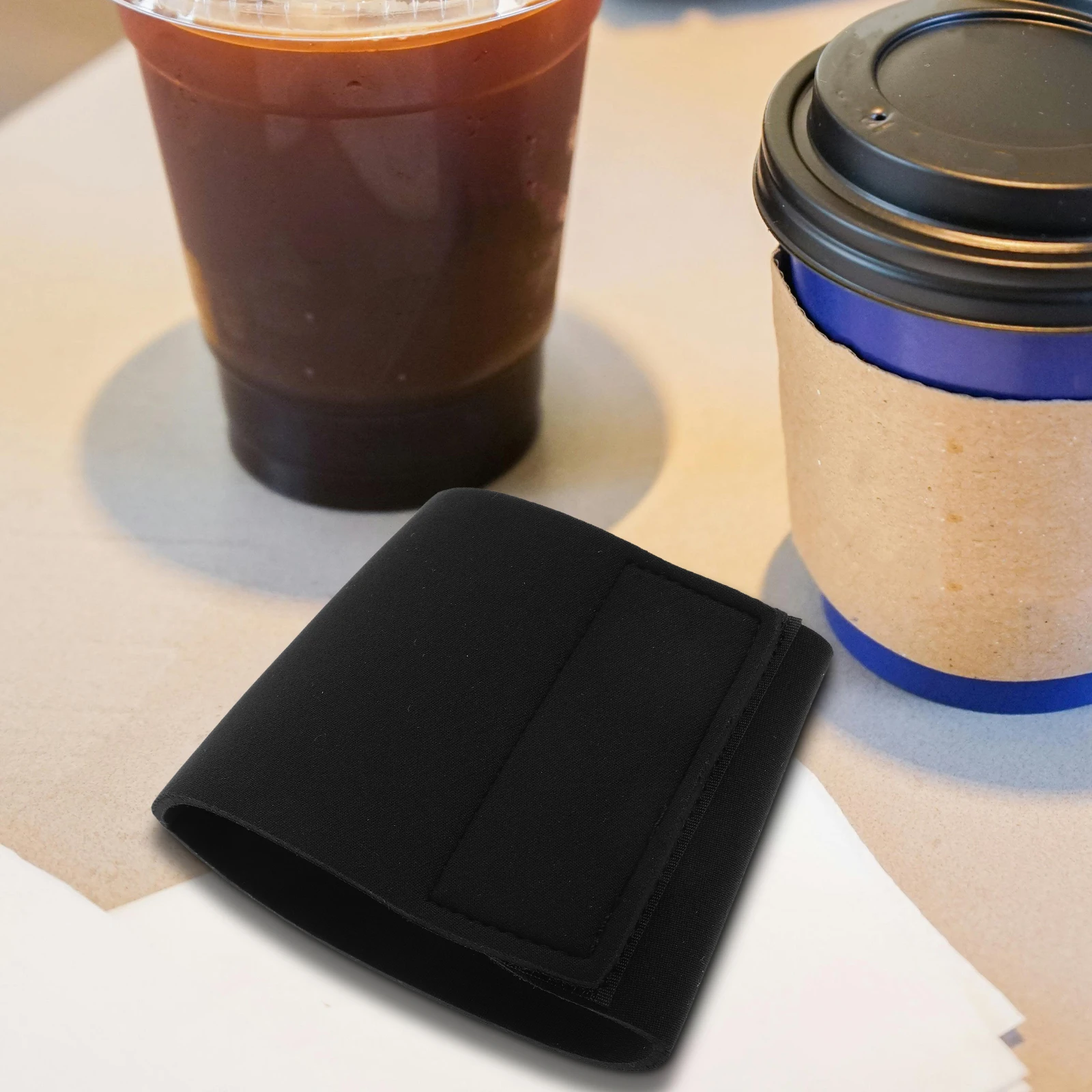 

1pc Neoprene Coffee Sleeve Insulated Cup Cover Reusable Hot Cold Drink Protector Travel Home Office Kitchen Bar Accessory