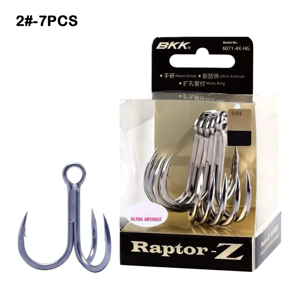 NONE 5/6/7/8PCS 4X Intensive Anti-rost Super Sharp Angelhaken Drillinge Angelhaken High Carbon stahl Matte Zinn Haken Angelgerät 3