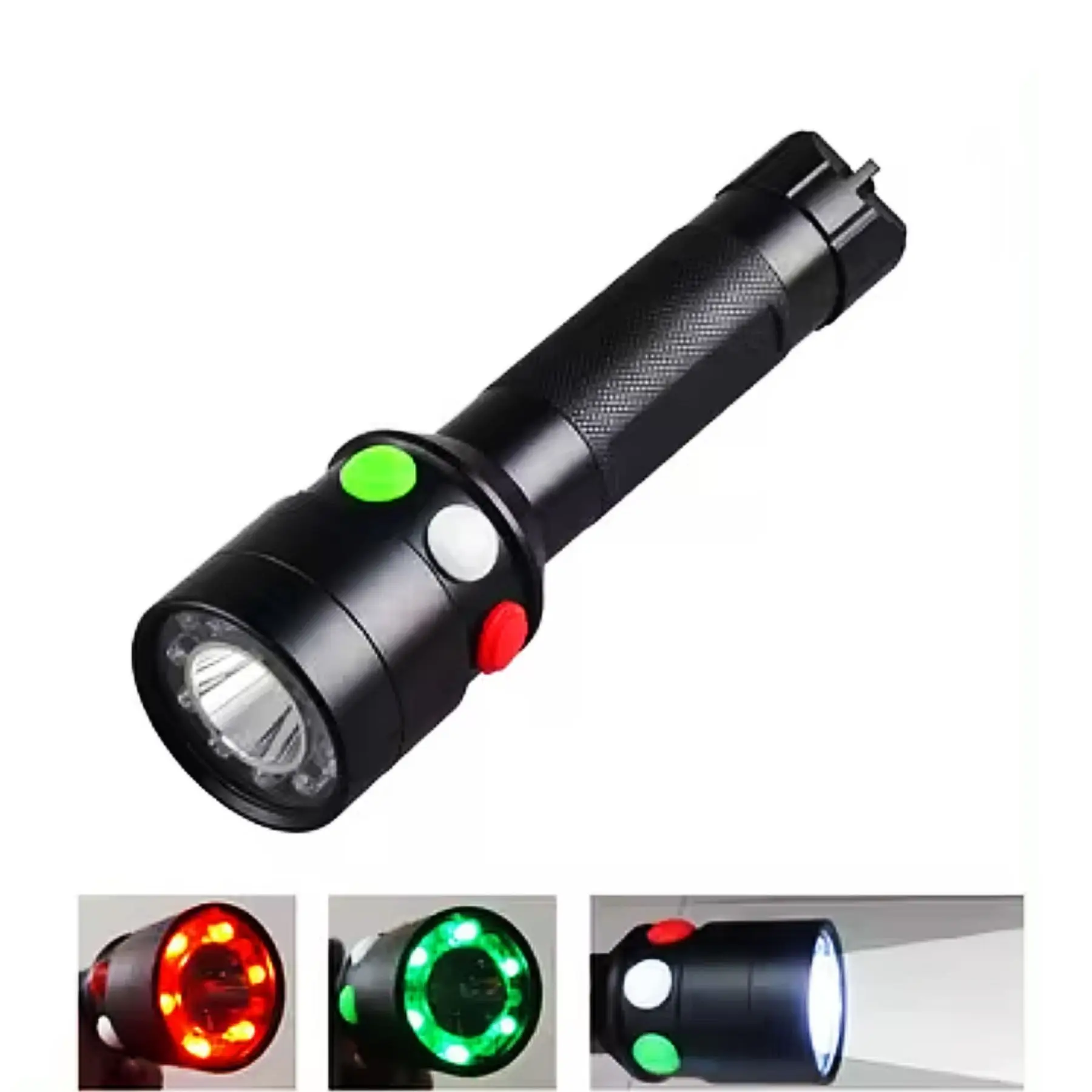 Railway Signal Torch 3 Color Red Green White LED Strong Light USB Rechargeable Traffic Flashlight Lantern with Type-C