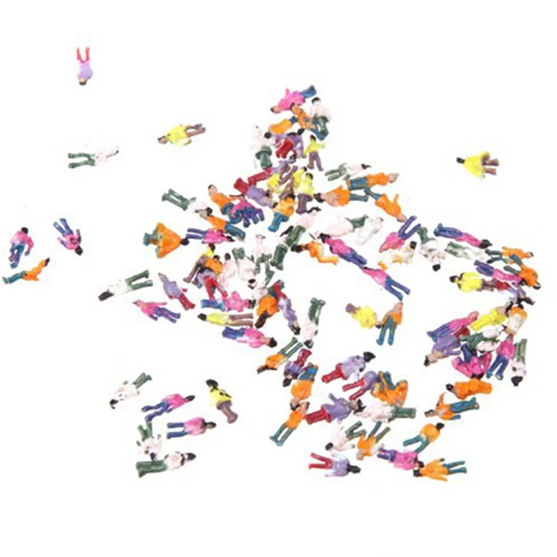 

Yd-400Pcs Z Масштаб 1:200 Смешанная окрашенная модель Люди Поезд Парк Уличные пассажирские фигурки