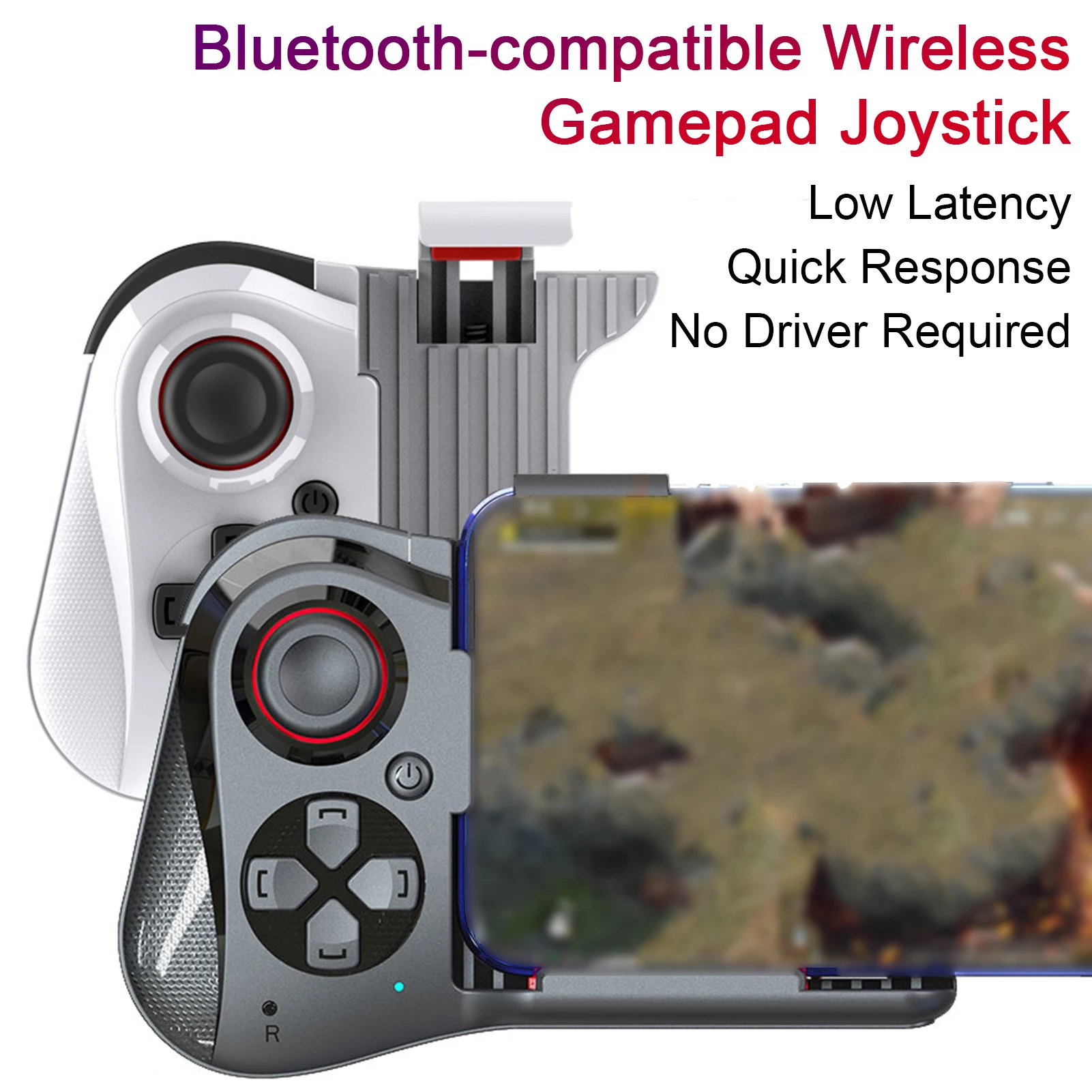 

Phone Gaming Gamepad Useful Low Latency 2 Colors Wireless Mobile Game Controller Gaming Gamepad Phone Supplies