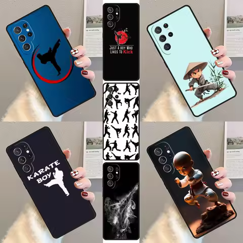 Martial Arts Boy Phone Case For Samsung Galaxy S23 S21 S20 FE S24 S22 Ultra Note20 S10 S9 S8 Plus Silicone Cover