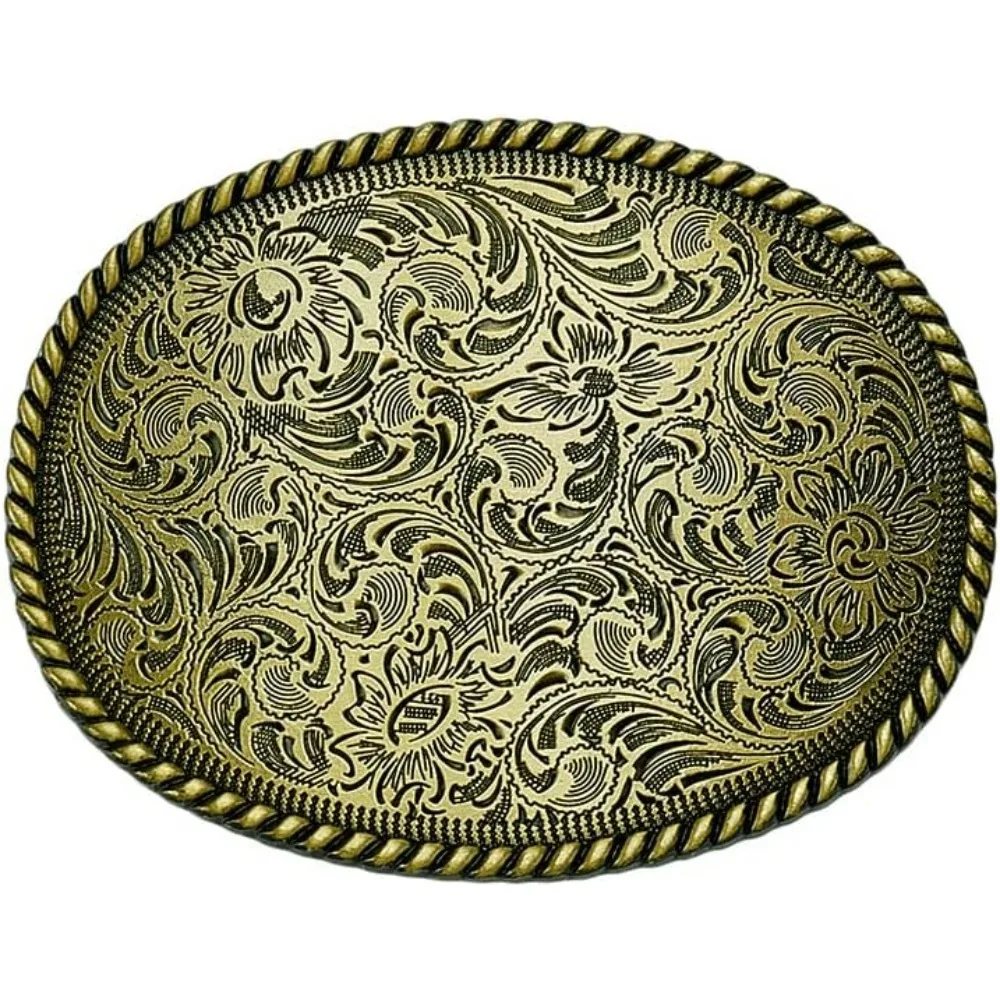 

Floral Belt Buckle Western Cowboy Belt Buckle Engraved Buckle Fits Belt Strap for Jean Leather Belt Wedding