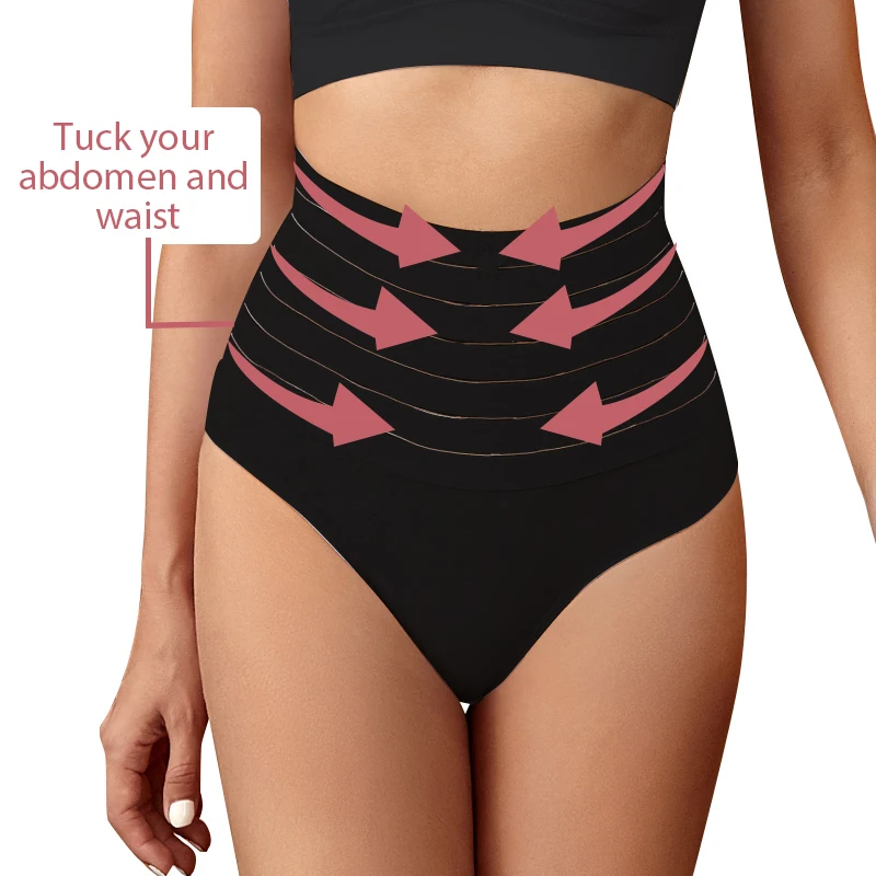 Sexy Women Thong Shaper High Waist Tummy Control Panties Slimming Underwear Waist Trainer Shaping Briefs Butt Lifter Body Shaper