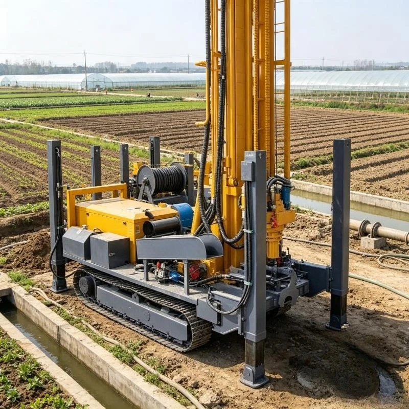Portable Crawler Mounted Water Well Rig 200m 300m 400m 500m 600m Air Dual Purpose Core Borehole Drill Hydraulic