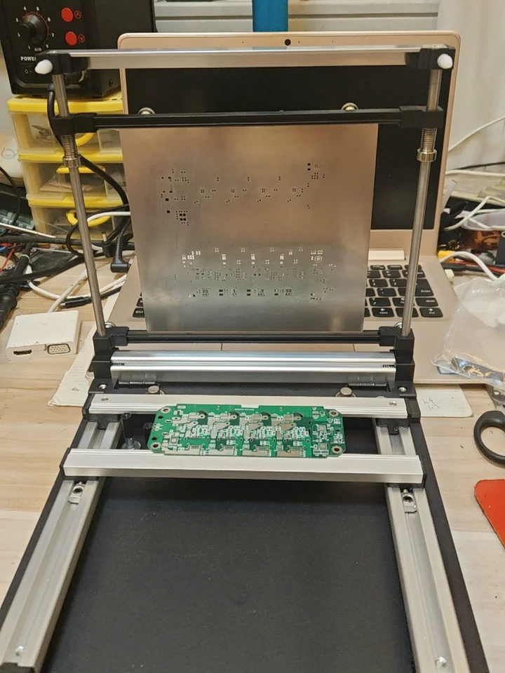 100*100mm Hand Operated SMT Stencil Printing Fixture Manual Solder Paste Printer DIY Circuit Prototype Processing Workbench