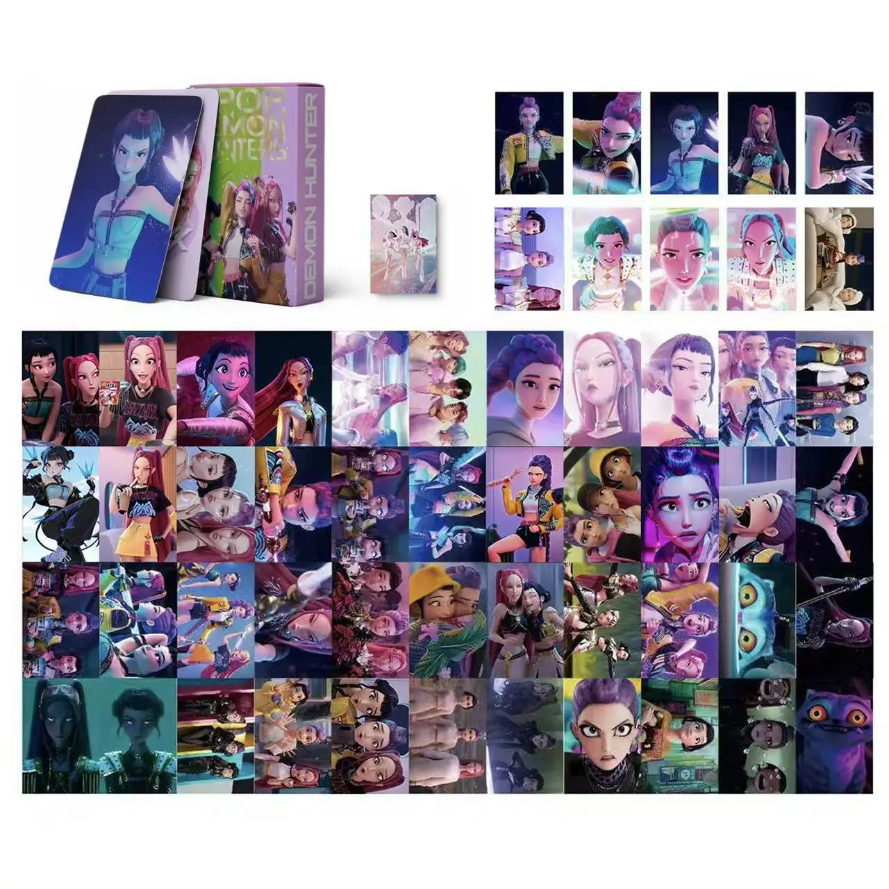 

55 KPOP Demon Hunter Witch Hunt cards, anime merchandise, LOMO small cards, children's birthday gifts