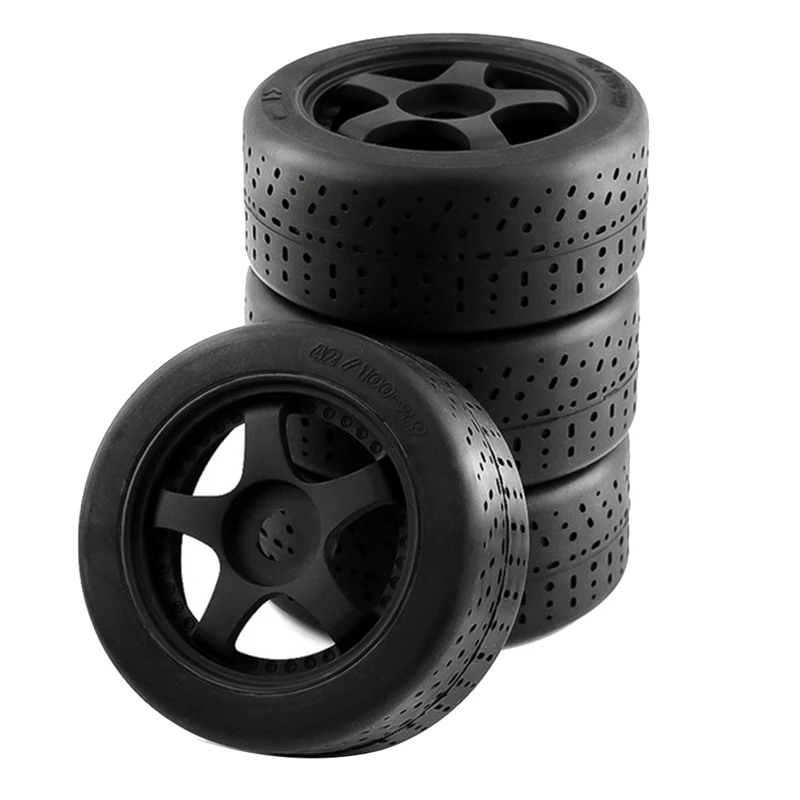 4Pcs Plastic Wheel Rubber Tire For ARRMA 1/7 INFRACTION 6S F1 LIMITLESS RC Car