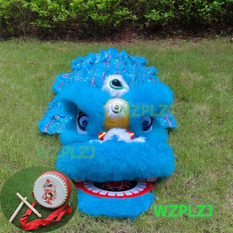 Upmarket 12 بوصة 2-5 سن الأسد الرقص مع طبل زي مهرجان الأداء هدية الدعائم تقليد حفلة كرنفال المرحلة #6