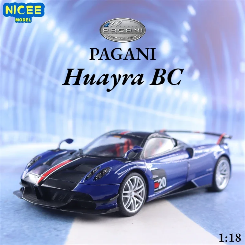 

1:18 Pagani Huayra BC Alloy Sports Model Diecast Metal Racing Car Model Collection Sound Light Simulation Kids Toy Gift G30