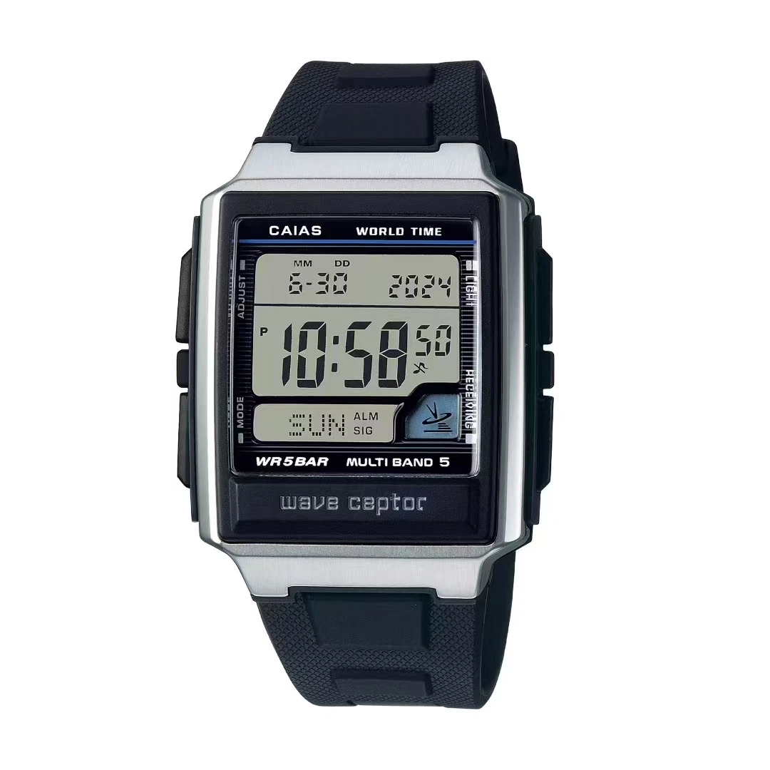 G-SHOSU Watch 2100 Men's Digital Sports Watch: World Time, Dual LED Display, Chronograph, Full-Featured, Square Dial, Sporty Sty