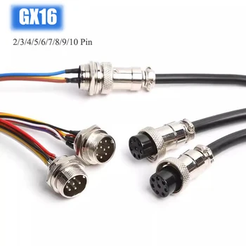 GX16 2/3/4/5/6/7/8/9/10 Pin Luftfahrt Stecker Buchse auf Buchse mit Linie 50 cm ~ 3 m 250 V 4 ~ 7 A Abutment Luftfahrt Buchse Draht