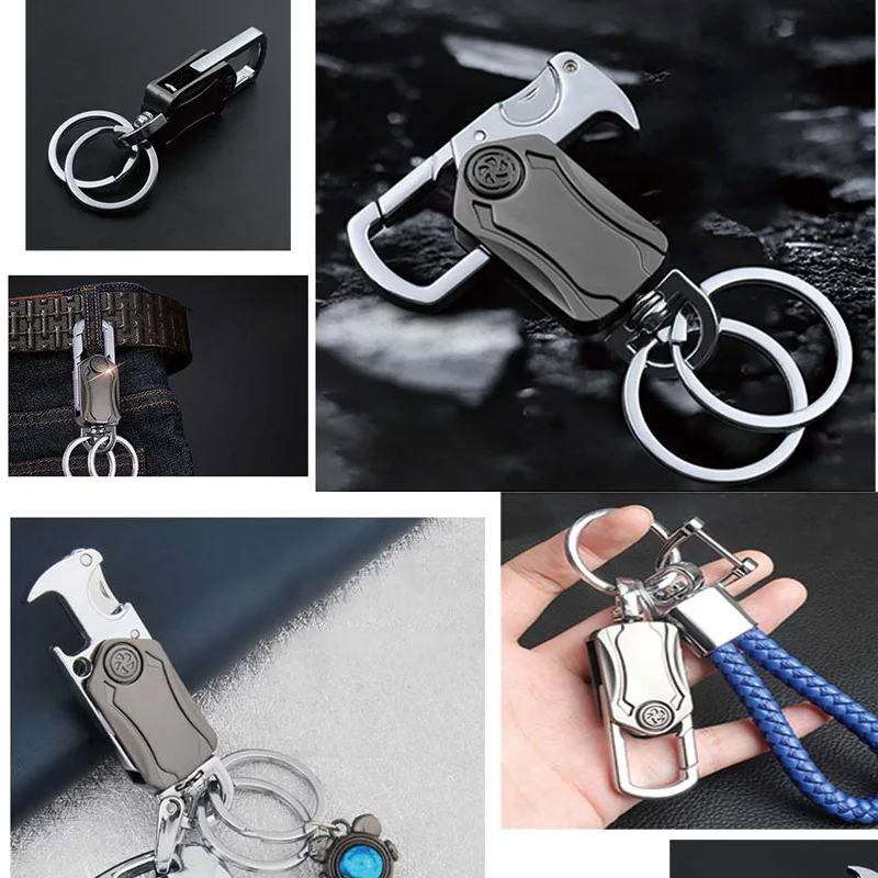 Metal Keychain Car Keychain Accessories Portable Durable Key Chain Ring Custom Keychain for Bottle Opener for Man Women