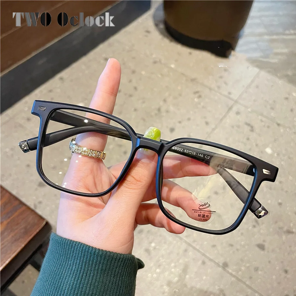 Vintage Square Green Glasses Women Clear No Grade Myopia Prescription Optical Frames Transparent Glasses Men Rivet Eyeglasses