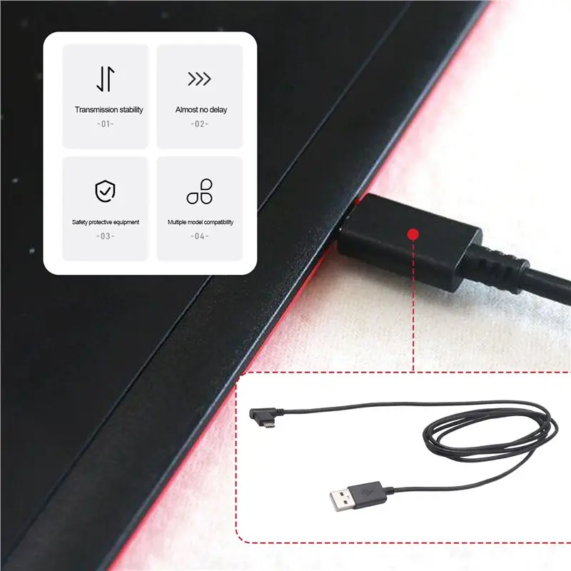 ImprovedMicro-USB Data Cable for Wacom Intuos Digital Drawing Tablet Charge Cable for Wacom CTL472 672 4100 6100 490 690 680