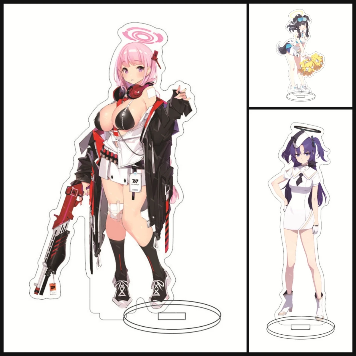 Cute Anime Blue Archive Game Acrylic Stand Model Figure Misono Mika Shirasu Azusa Yutori Natsu Cosplay Model Plate Desk Decor