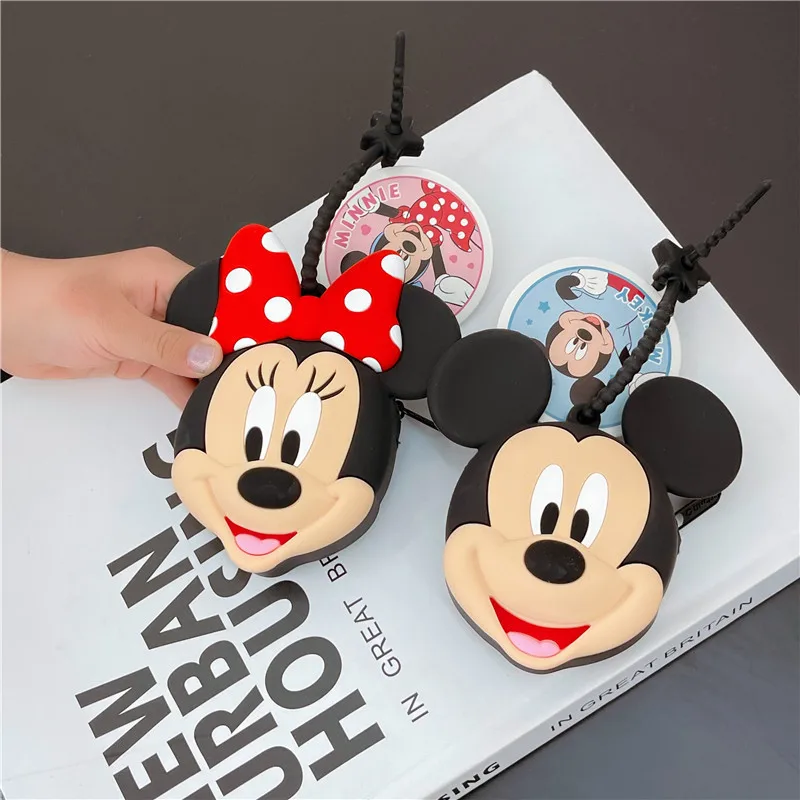 Disney Portemonnee Mickey Mouse Siliconen Zero Wallet Anime Minnie Mouse Portemonnee Studenten Mini Handtas Opbergzakken Muntzakken Geschenken