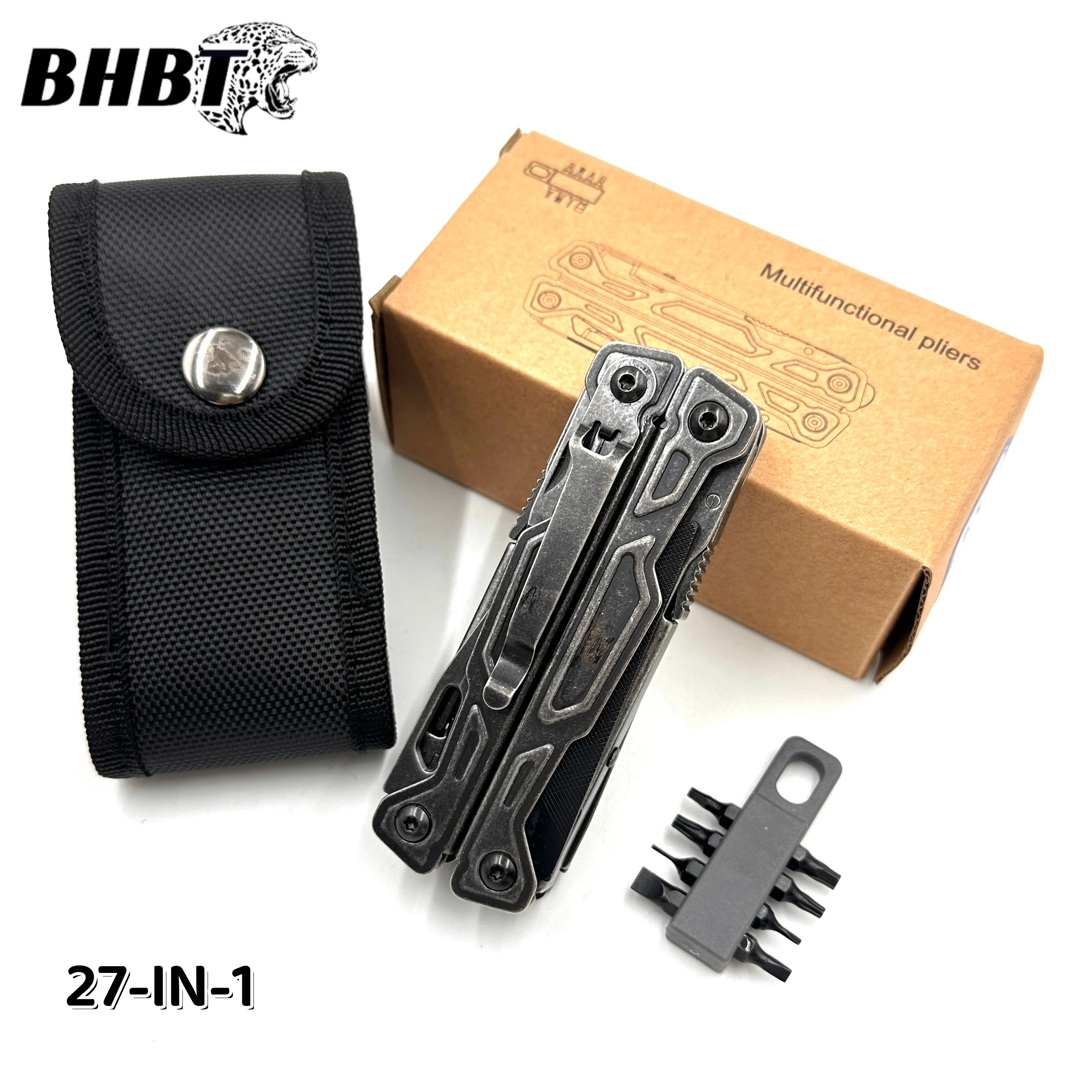 

BHBT NEW 27 IN 1 Multitool Pliers Pocket Knife EDC Portable Outdoor Camping Survival EDC Home Repair Tool with Bits Gift