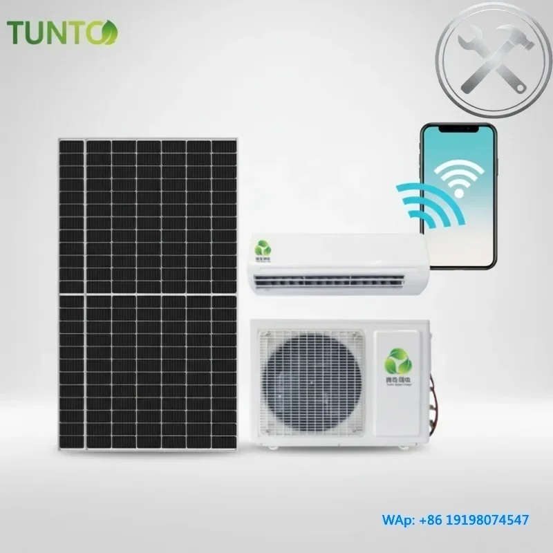 

9000-36000BTU Solar Air Conditioner AC/DC Hybrid WIFI APP Control with Solar Panel for Home Use