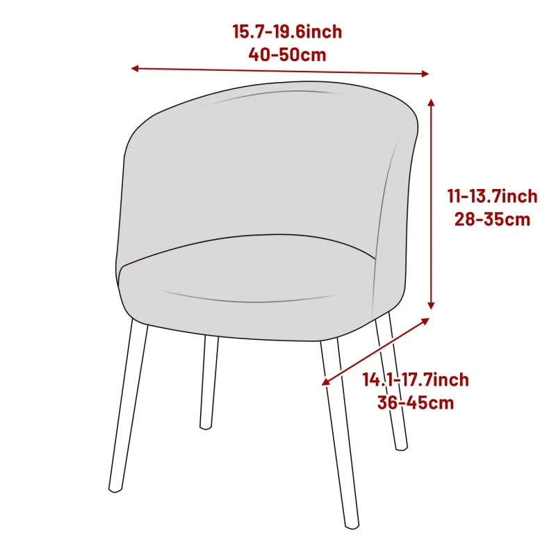 1Pc Jacquard Dining Chair Cover Elastic Curved Big Back Armchair Cover Non-Slip Washable Chairs Protector for Kitchen Home